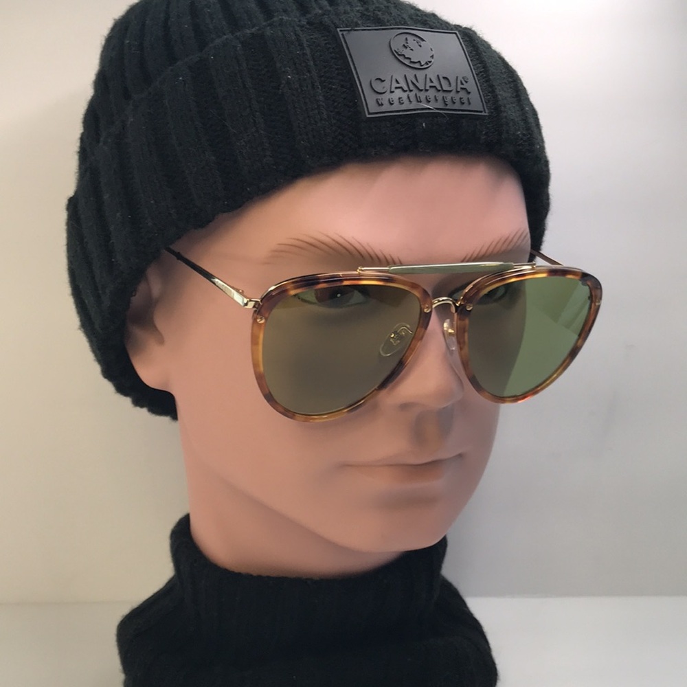 New Authentic Gucci GG0672S Havana/GOLD 003 Sunglass